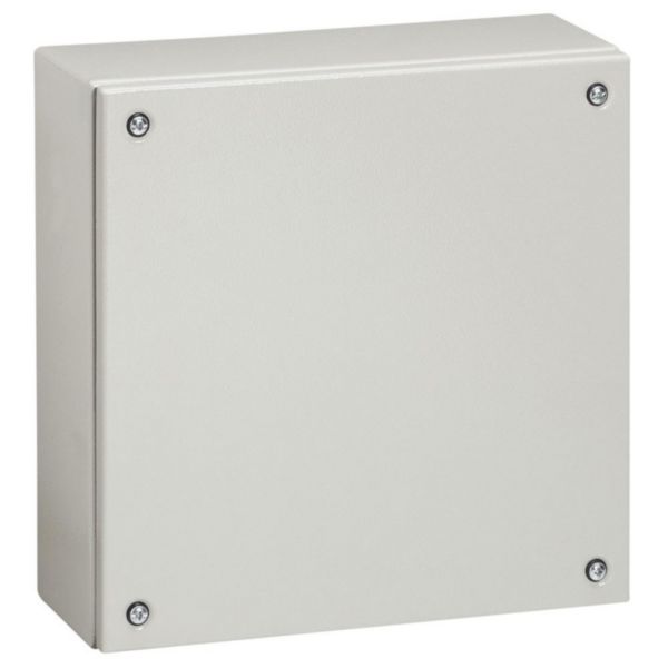 Boîtier industriel Atlantic métal carré IP66 IK10 - 150x150x80mm - RAL7035
