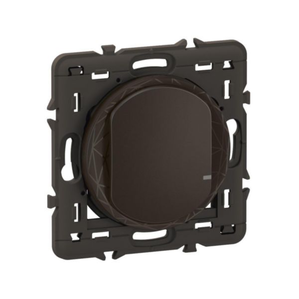 Commande simple pour éclairage et prises sans fils Céliane with Netatmo avec support et enjoliveur Noir