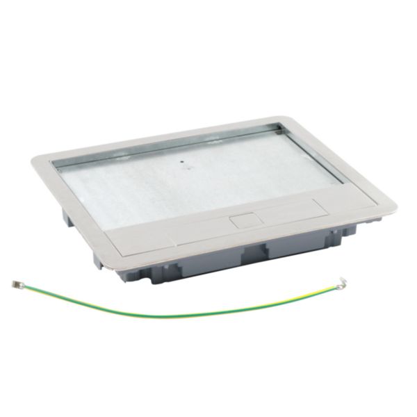 Cadre + Couvercle pour boîte standard métal en finition inox 12/18m