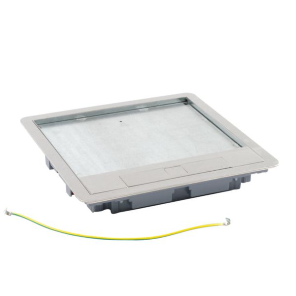 Cadre + Couvercle pour boîte standard métal en finition inox 16/24m